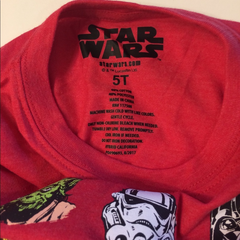 Star Wars Short Sleeve 5T